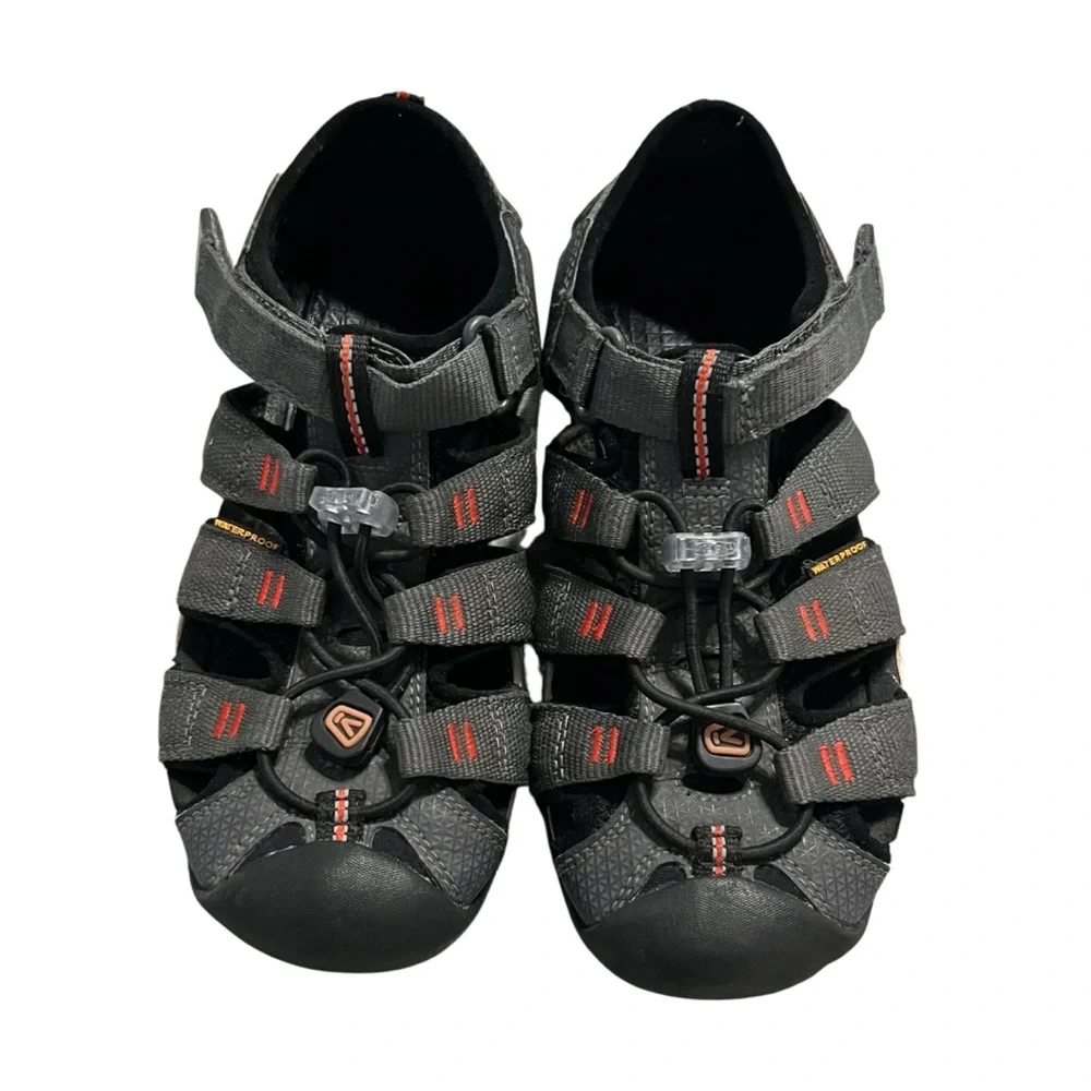 Keen Newport NEO H2 Sz 2 Grey & Orange Closed Toe Sandals